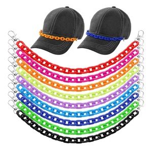 🆕 9 Pcs Trucker Hat Chains Trucker Hat Charms Women